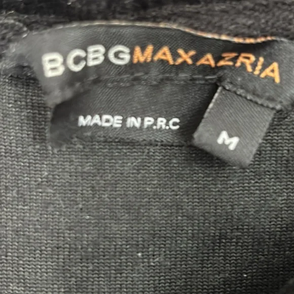 BCBG Y2K black velvet zip up hoodie rhinestone embellished size Medium birds - Picture 11 of 11